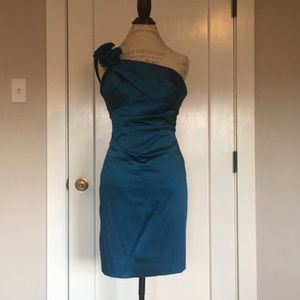 Teal cocktail dress, Sz 6